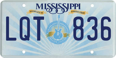 MS license plate LQT836