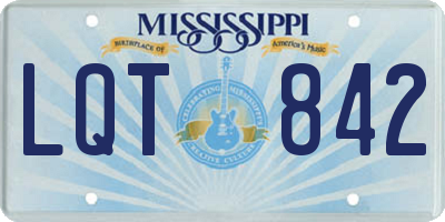 MS license plate LQT842