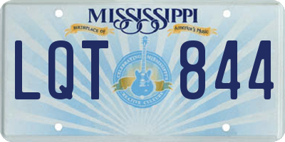 MS license plate LQT844