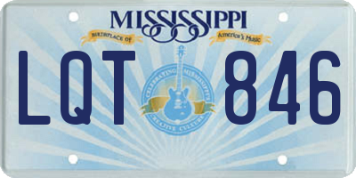 MS license plate LQT846