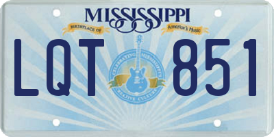 MS license plate LQT851