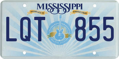 MS license plate LQT855