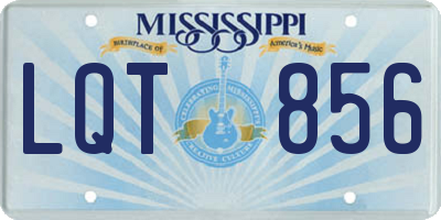 MS license plate LQT856