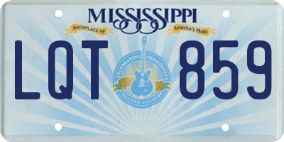 MS license plate LQT859