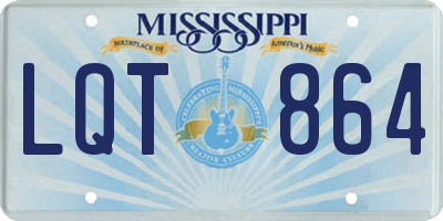 MS license plate LQT864