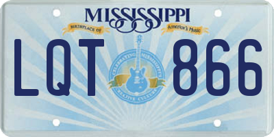 MS license plate LQT866