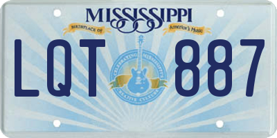 MS license plate LQT887