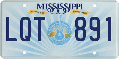 MS license plate LQT891