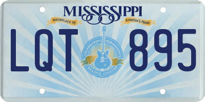 MS license plate LQT895