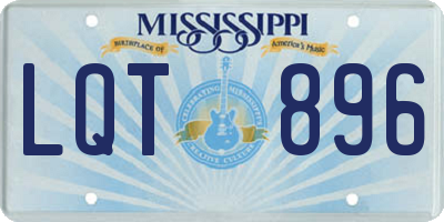 MS license plate LQT896