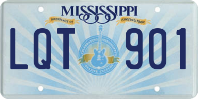 MS license plate LQT901