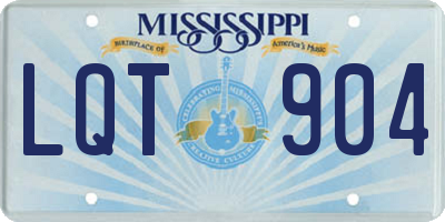 MS license plate LQT904
