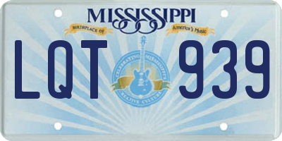 MS license plate LQT939