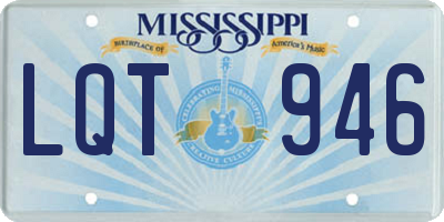 MS license plate LQT946