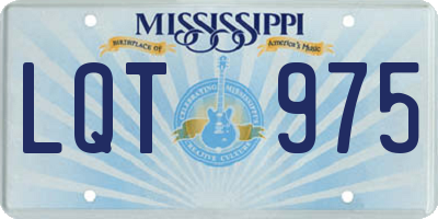 MS license plate LQT975