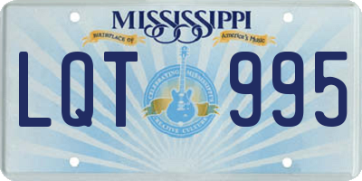 MS license plate LQT995