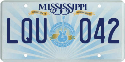 MS license plate LQU042