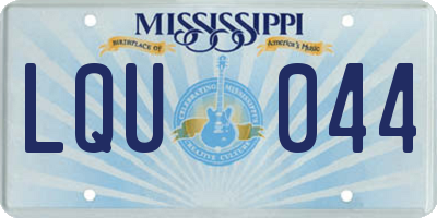 MS license plate LQU044