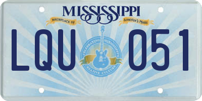 MS license plate LQU051