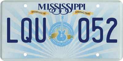 MS license plate LQU052