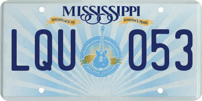 MS license plate LQU053
