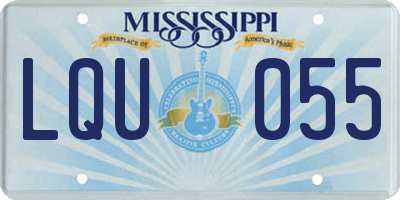 MS license plate LQU055