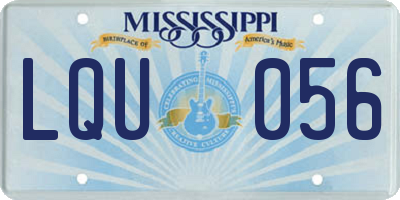MS license plate LQU056