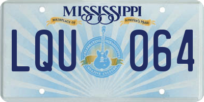 MS license plate LQU064