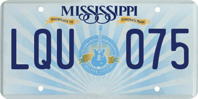 MS license plate LQU075