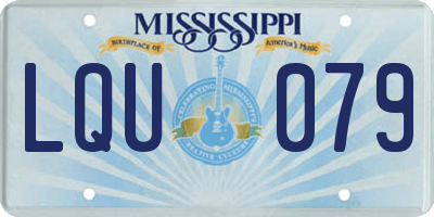 MS license plate LQU079