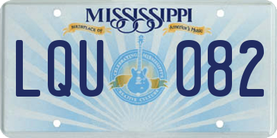 MS license plate LQU082