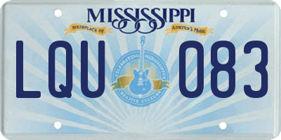 MS license plate LQU083