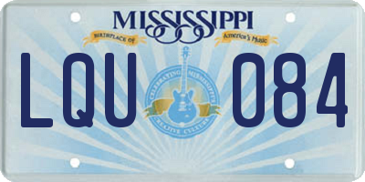 MS license plate LQU084