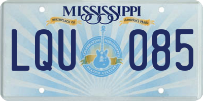 MS license plate LQU085