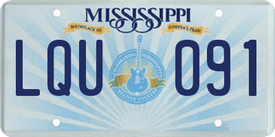 MS license plate LQU091