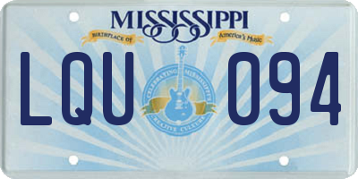 MS license plate LQU094