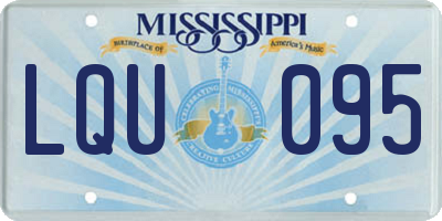 MS license plate LQU095
