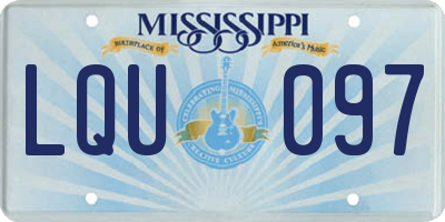 MS license plate LQU097