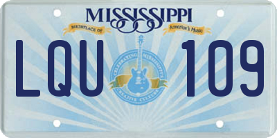 MS license plate LQU109