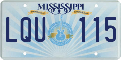 MS license plate LQU115