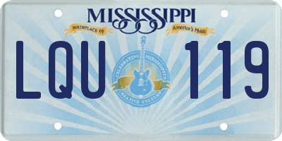MS license plate LQU119