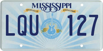 MS license plate LQU127