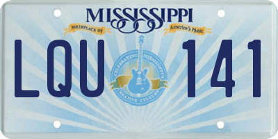 MS license plate LQU141