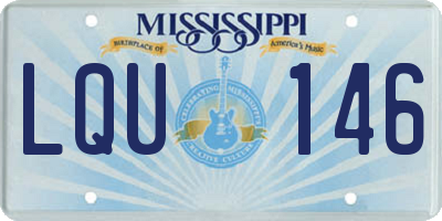 MS license plate LQU146