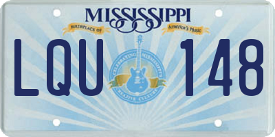MS license plate LQU148