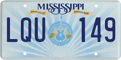 MS license plate LQU149