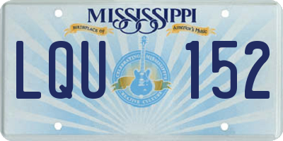 MS license plate LQU152