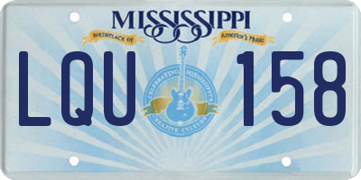 MS license plate LQU158