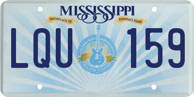 MS license plate LQU159