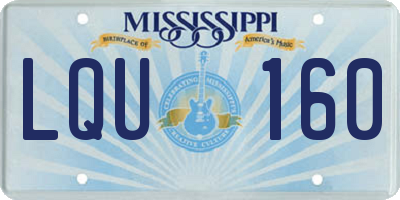 MS license plate LQU160